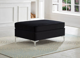 Ottoman Black Velvet - IF 9283 - Royal Living Furniture
