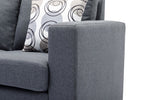 Sectional W/Reversible Chaise Grey Fabric - IF 9325 - Royal Living Furniture