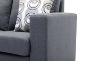 Sectional W/Reversible Chaise Grey Fabric - IF 9325 - Royal Living Furniture