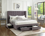 Refined Storage Bed Grey-IF 5320 - Royal Living Furniture