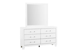 Lucia-White Dresser & Mirror - Royal Living Furniture