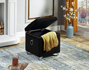 Stylish Velvet Storage Ottoman - IF-6295-6296-6297 - Royal Living Furniture