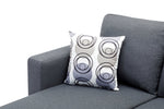 Sectional W/Reversible Chaise Grey Fabric - IF 9325 - Royal Living Furniture