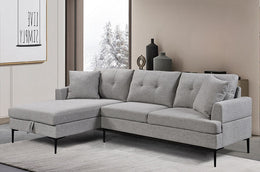 LHF Sectional Grey Fabric - IF 9060 - Royal Living Furniture
