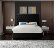 Bed Black-IF-5643 Chrome or Gold Legs - Royal Living Furniture