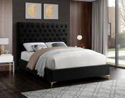 Bed Black-IF-5643 Chrome or Gold Legs - Royal Living Furniture