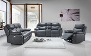 Sofa Set Recliner Grey Leather Match- IF 8121