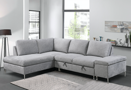 LHF Sofabed Sectional Grey Fabric - IF 9022 - Royal Living Furniture