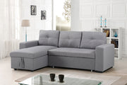 Sofabed Sectional W/Reversible Chaise Grey Fabric - IF 9031 - Royal Living Furniture