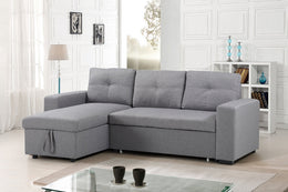 Sofabed Sectional W/Reversible Chaise Grey Fabric - IF 9031 - Royal Living Furniture