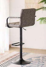 Grey & Black PU Upholstered Bar Stools - ST-7705-7706 - Royal Living Furniture