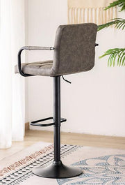 Grey & Black PU Upholstered Bar Stools - ST-7705-7706 - Royal Living Furniture