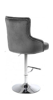 Grey Velvet Bar Stool - ST-6020-6021 - Royal Living Furniture