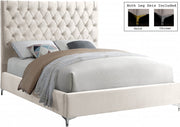 Bed Creme Beige-IF 5642 Chrome or Gold Legs