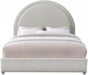 Rich Cream Bouclé Fabric Bed-IF 5205 - Royal Living Furniture