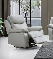 Sofa Set Recliner Light Grey Leather Match- IF 8130