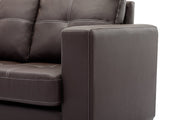 Sectional W/Reversible Chaise Black PU - IF 9355 - Royal Living Furniture