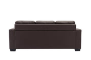 Sectional W/Reversible Chaise Black PU - IF 9355 - Royal Living Furniture
