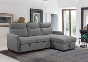 Sofabed Sectional W/Reversible Chaise Grey Fabric - IF 9027 - Royal Living Furniture