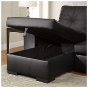 Sofabed Sectional W/Reversible Chaise Black PU - IF 9032 - Royal Living Furniture