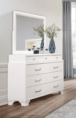 Jordyn (White) Dresser & Mirror - Royal Living Furniture