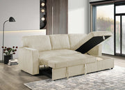 Sofabed Sectional W/Reversible Chaise Creme Fabric - IF 9026 - Royal Living Furniture