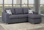 Sectional W/Reversible Chaise Grey Fabric - IF 9325 - Royal Living Furniture