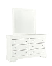 Pompei (White) Dresser & Mirror - Royal Living Furniture