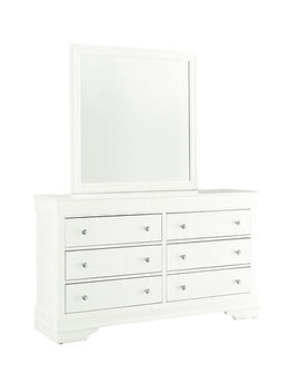 Pompei (White) Dresser & Mirror - Royal Living Furniture