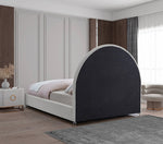 Rich Cream Bouclé Fabric Bed-IF 5205 - Royal Living Furniture