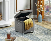 Stylish Velvet Storage Ottoman - IF-6295-6296-6297 - Royal Living Furniture