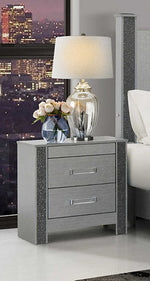 Logan-Silver Night Stand - Royal Living Furniture