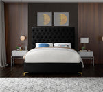 Bed Black-IF-5643 Chrome or Gold Legs - Royal Living Furniture