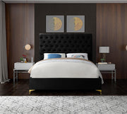 Bed Black-IF-5643 Chrome or Gold Legs - Royal Living Furniture
