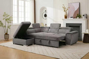 Sectional with Storage and Adjustable Headrest - 8806 - Royal Living Furniture