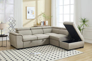 Sectional Sofa with Adjustable Headrest and Storage Ottoman - 8806 - Royal Living Furniture
