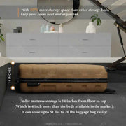 Jasper Lift-Up Storage Boucle Bed